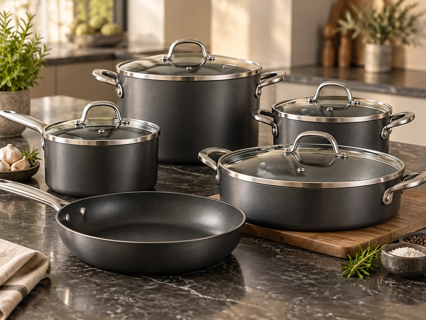 Anodized cookware collection